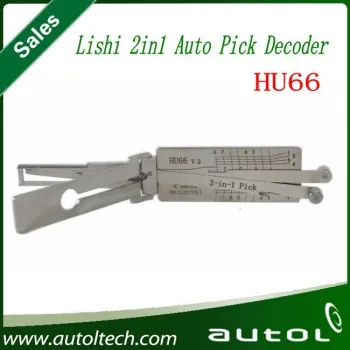 100% Original Lishi 2in1 Pick Decoder HU66 Lock Pick Tool for Audi
