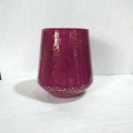 Colorful mecury gold dots glass candle holder glass jar candle