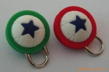best sale engraved star cute ball shape soft pvc paracord zipper pull