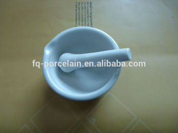 Laboratory Porcelainware Mortars With Spout,Pestle,Glazed