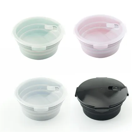 Round Shaped Silicone Bento Lunch Box