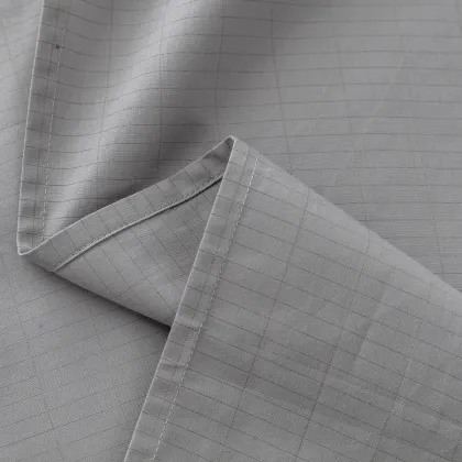 Cotton Conductive Grounding Fabric for Bed Sheets - Grey Silver