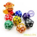 Assorted Farbige Polyhedral Würfel 30-seitige Gaming-Würfel, D30 Würfel, D30 Würfel, 30 Seiten Würfel