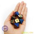 Bescon Unpainted Raw Plating Polyhedral Dice Set of Dark Pop, RPG Dice Set of 7