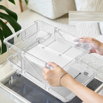 Quality PET Fridge Water Bottle and Beverage Storage Solutions: Automatic Positioning Telescopic Storage Box for Soda Cans and Other Drinks