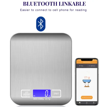 TSEC Stainless Steel Cup Kitchen Scale with Battery Power