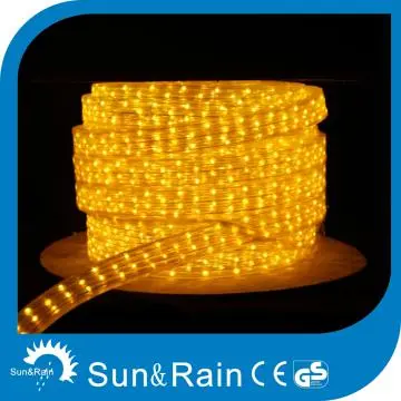 High Bright LED Rope Light Neon Lighting Yellow Flat 5 Wires