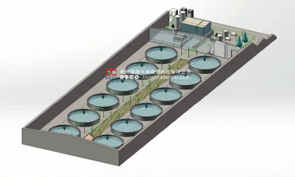 RAS system for fish farm 100m3 sea water