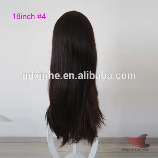 26inches #4 Long layered Mongolian Virgin Hair Jewish Wig Certification