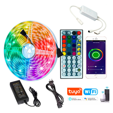 Tuya Multi Color LED Strip with 44-Key IR Remote Control - RGBW RGBWW Music WiFi Kit