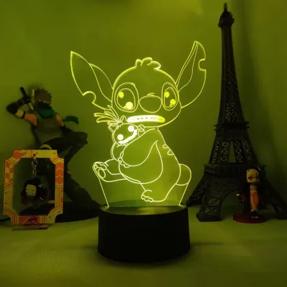 Stitch-inspired Goodnight Alien Dog Pet Light: 3D LED Lamp