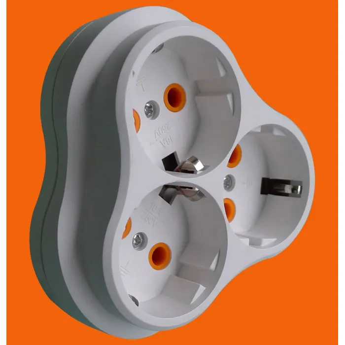 Soket Listrik Plastik Euro 3-in-1 16A
