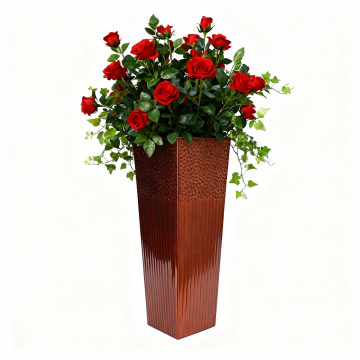 Tall Square Tapered Steel Plant Pots ZY2426LP