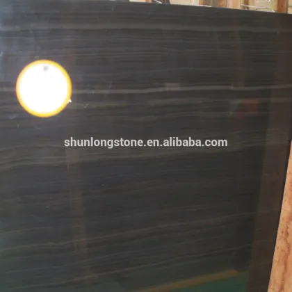 Royal Black Wooden Marble tile,Black Marble slab