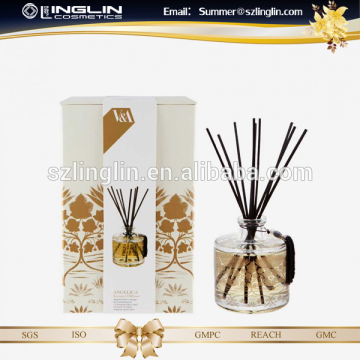 High quality Home Air fresheners Liquid reed diffuser with Glass bottle
