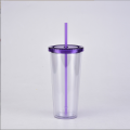 Silicon Cup 24oz Tea Plastic Eco-friendly Drinking Double Wall Plastic Supplier
