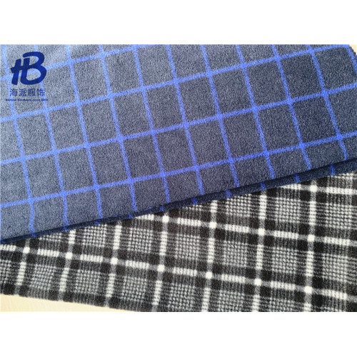 Micro Polar Fleece Printed Fabric PRINTED CHECK POLAR FLEECE Factory