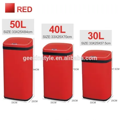 13 Gallon Infrared Touchless Dustbin Stainless Steel Waste bin eko trash can SD-012B