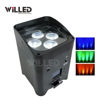 Wireless RGBW Stage Light - Battery Operated Remote Control PAR Quad Uplight