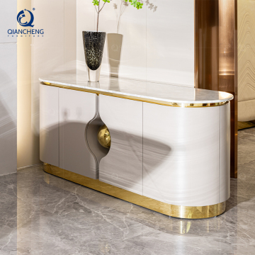 Tủ hiển thị sideboard màu trắng cao sang trọng với 4 cửa được mạng cho đồ nội thất phòng khách ở Foshan, Trung Quốc