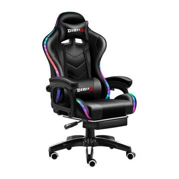 Wholesale Leather Recliner Gaming Chair with LED Strip RGB