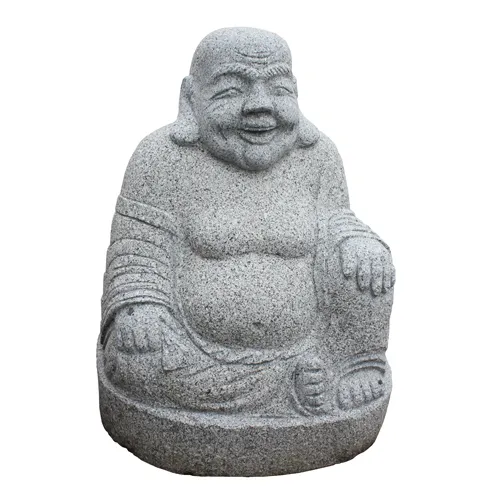 happy buddha stone statue