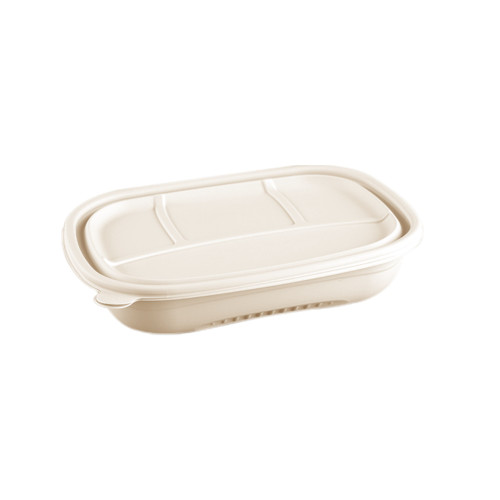 1000ml Corn Starch Multi-Cell Container with Lid