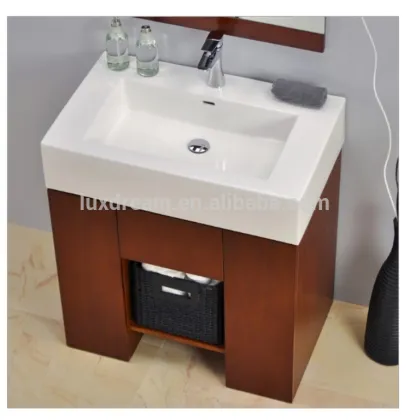 integrated wash basin cherry bathroom vanity cabinets