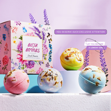 Wholesale 100g Natural Organic Bath Bomb Set with Four Fragrances