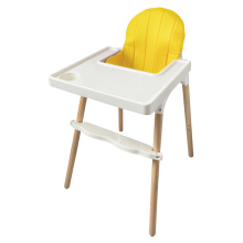 Chaise haute moderne 3-en-1 avec coussin lavable