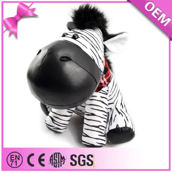 HOT Selling Plush Zebra Toy Leather Nose 25CM Sitting Zebra Soft Toy
