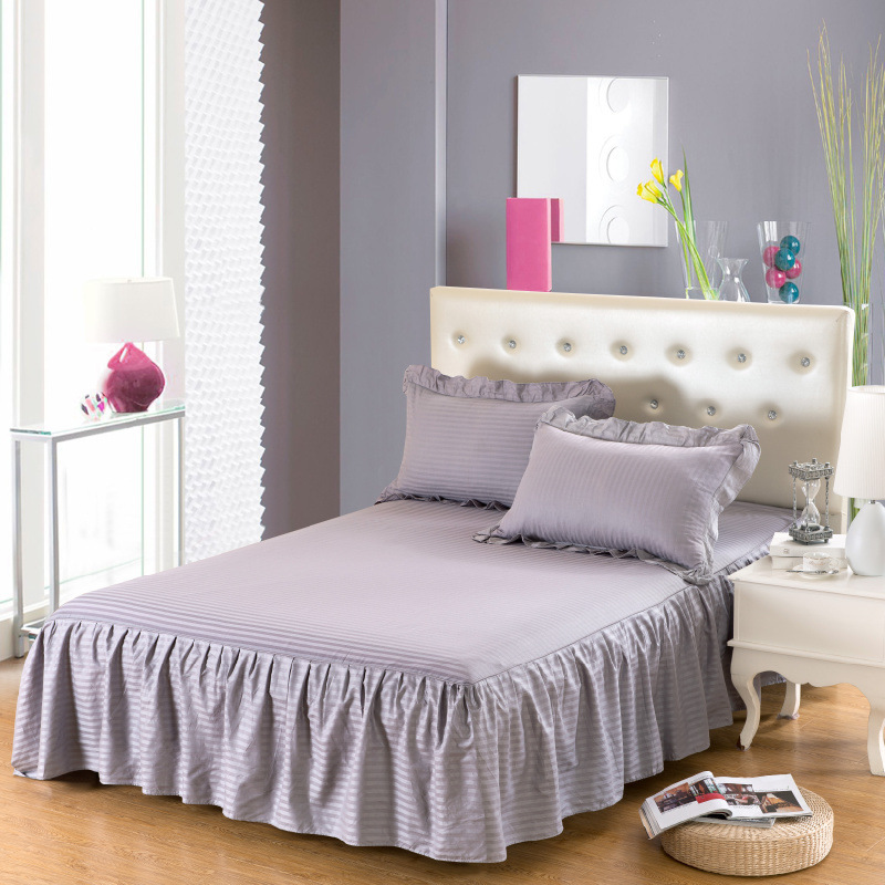 Warehouse solid color pleat bed skirt set