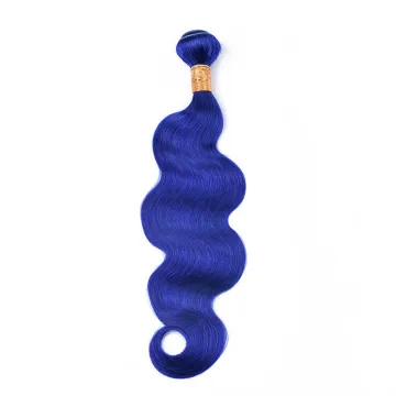 Luxury fashion Blue Hair Bundles,Brazilian 100 Human Hair Weave Bundles, Raw virgin Brazilian Cuticle Aligned Hair