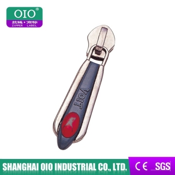 Metal add tpu injection pull fashion pull logo zipper slider for garments & handbags