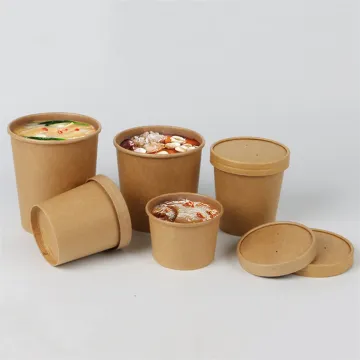 Disposable paper soup bowl food noodle packaging bowl