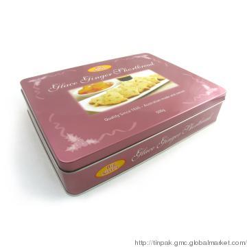Biscuit tin box in rectangle shape