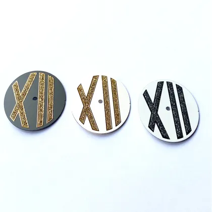 Customized Oval Dial With Shiny Glitter watch dial