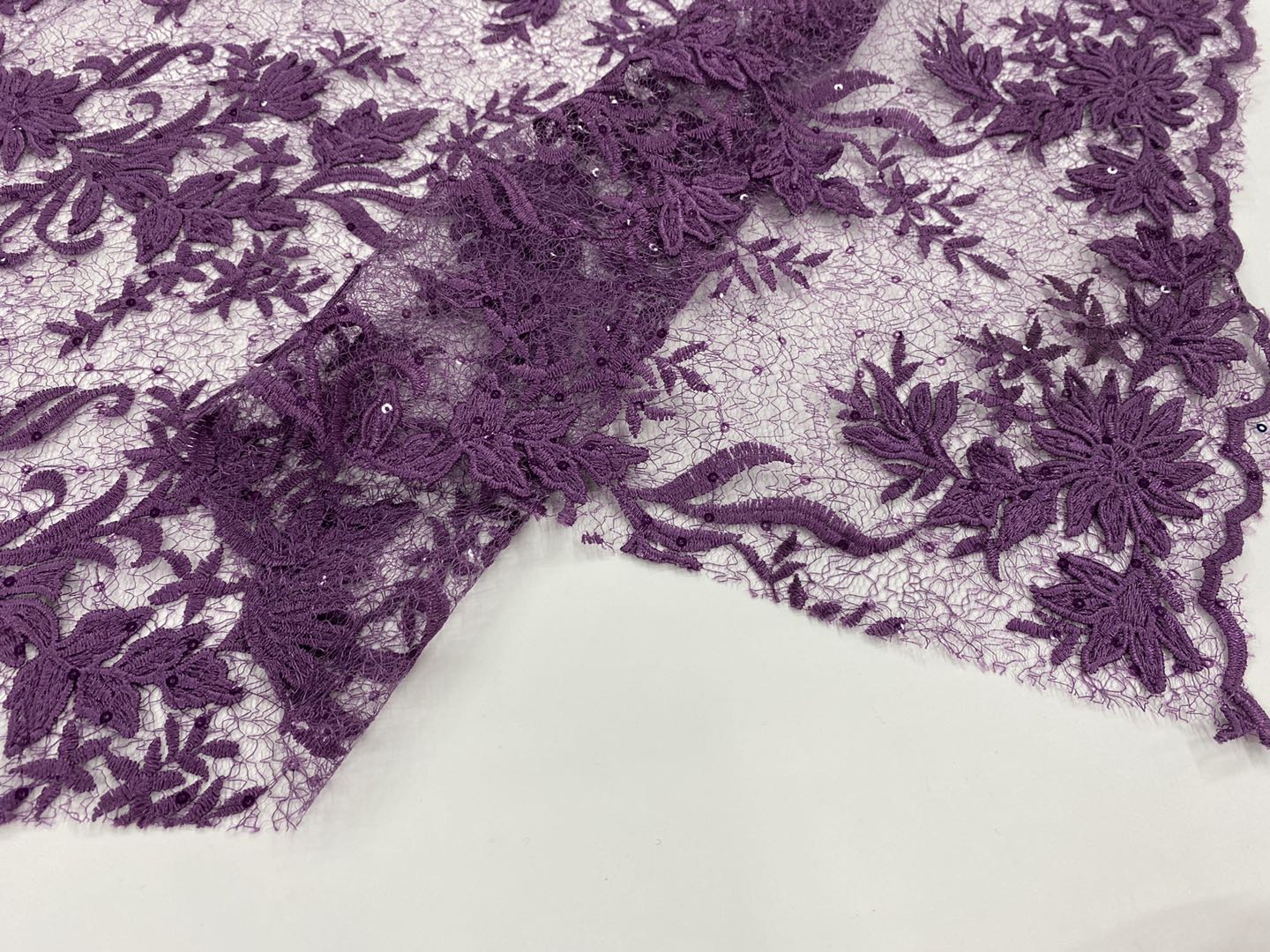 Poly French Mesh Embroidery Fabric