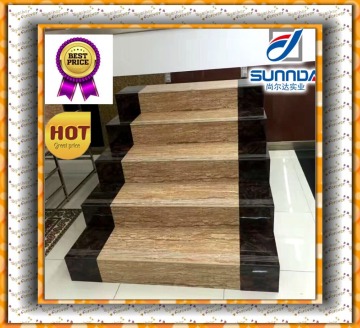 factory prices stairs and raisers tiles for interior marble ceramic stair floor tiles