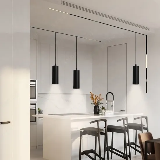 Customizable Hotel Track Pendant Light 12W - Length Adjustable for Rail Lighting