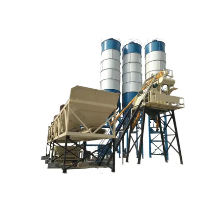 Large Commercial HZS180 Concrete Mixing Plant