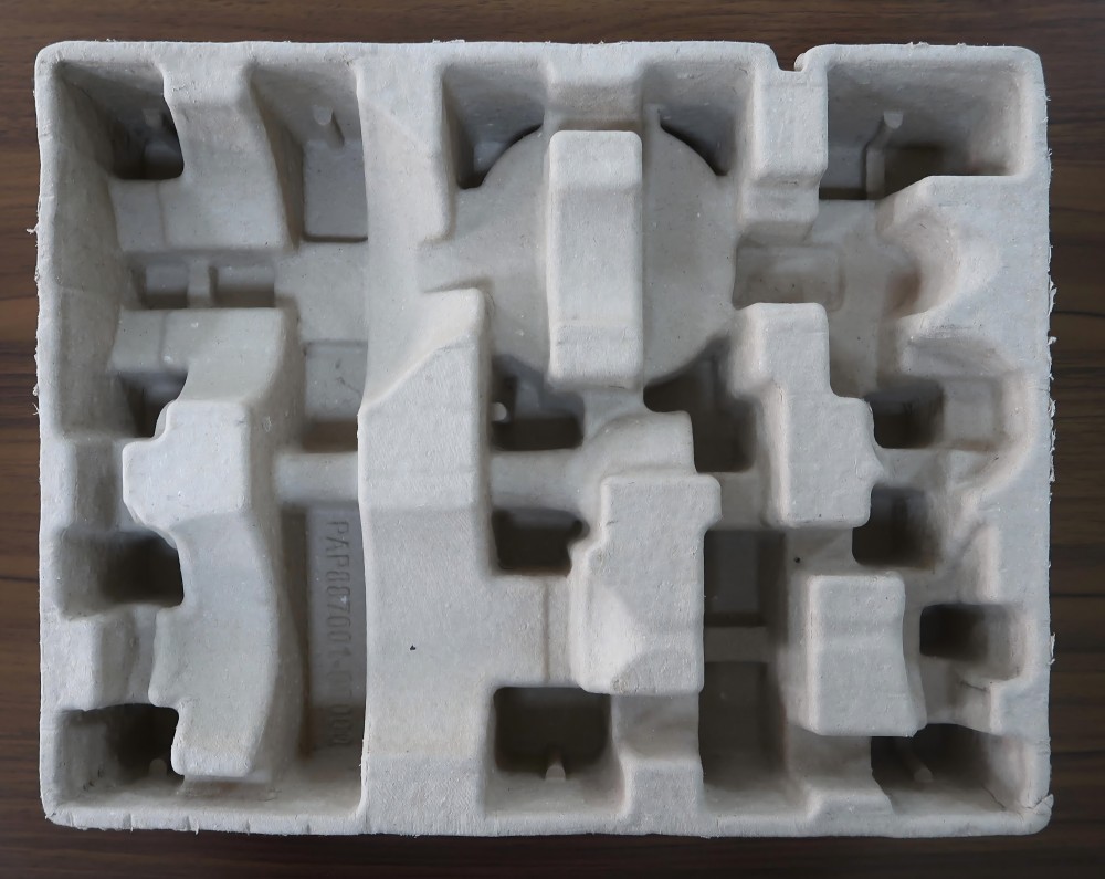 Biodegradable molded pulp industrial packaging paper tray
