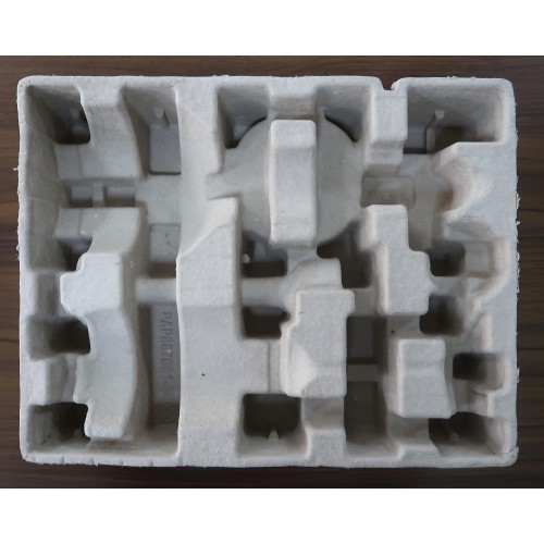 Bandeja de papel de embalagem industrial moldada biodegradável