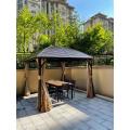 Heavy Metal Roof Gazebo With Nettings And Curtains