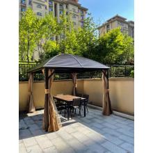 Heavy Metal Roof Gazebo With Nettings And Curtains