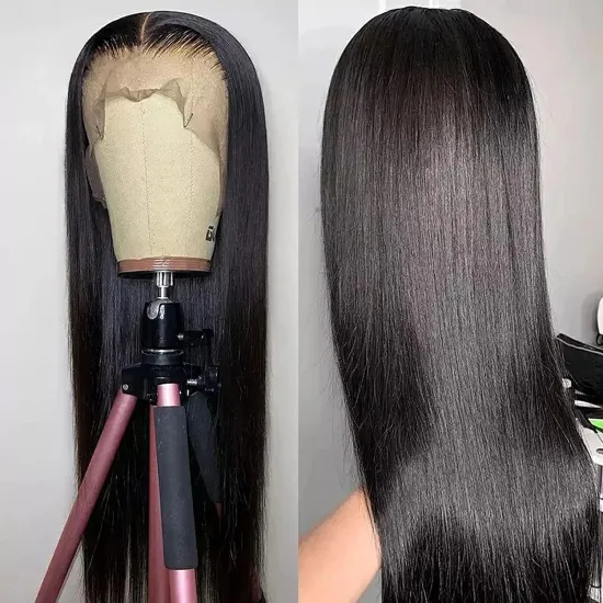 Vendor HD Transparent Swiss Lace Front Wig Human Hair 360 Lace Frontal Wig Straight Glueless Brazilian 100% Virgin Full Lace Wig