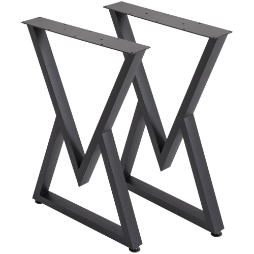 مجموعة من 2 أرجل طاولة طعام من الفولاذ