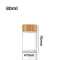 Airtight Glass Bottles with Bamboo Lid for Spices