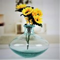 Recycling -Glasvase mit Blasenkristallvase