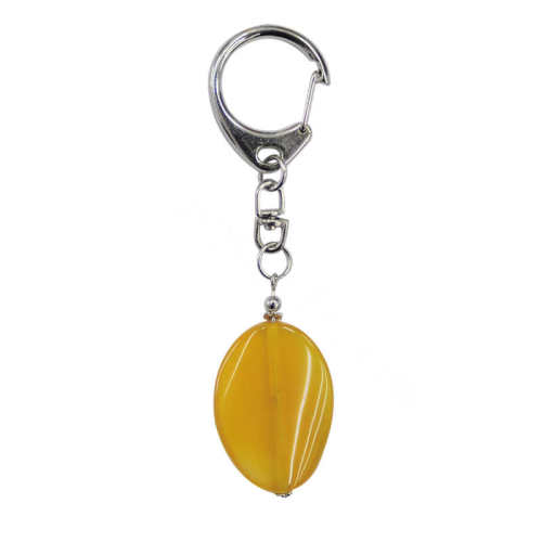 Natural Gemstone Agate Keychain